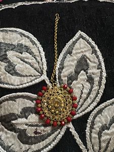 Stunning Red Beaded Choker Necklace Set