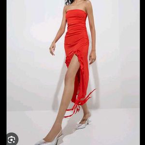 Stunning Red Strapless Dress