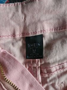 Pink Distressed Mini Skirt