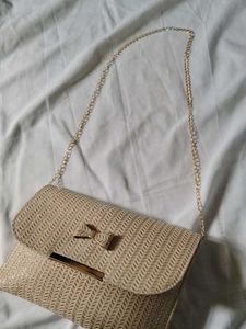 Gold Bow Sling Bag