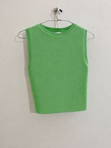 Zara Green Knit sleeveless crop top