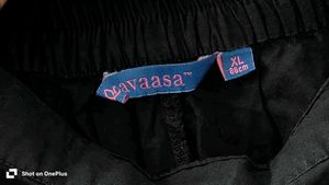 Avaasa Black Wide Leg Palazzo