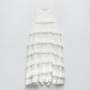 Zara Limited Edition Celeb Style Frill Mini Dress