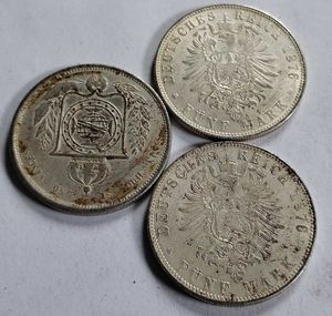 Rate Vintage German Silver Coins Replica. 3pcs