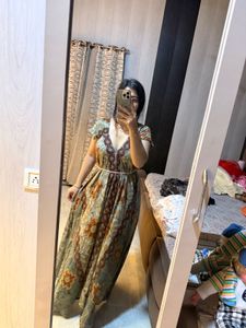 Bohemian Floral Maxi Dress🎀❤️🦋