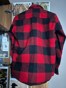 checks red sweat shirt