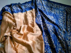 Blue &amp; Peach Saree