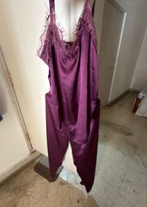 Elegant Lace Trim coord night wear