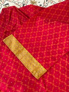 Vibrant Pink Printed Kurta