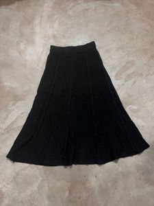 classic elegant black pleated Knit Skirt