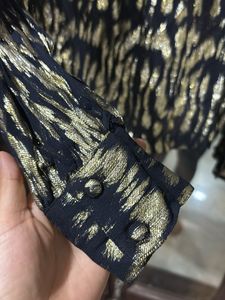 Gold &amp; Black Animal Print Blouse