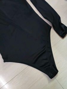 Chic Black Long Sleeve Bodysuit