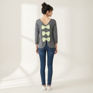 Casual Top with Bow Details