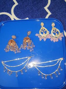 Elegant Dangle Earrings with Pink Beads