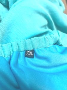 Aqua Chiffon Dress