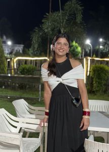 Chic Black &amp; White Midi Dress
