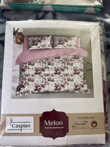 Caspian Melon 3 Pcs Bedsheet Set