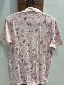 Allen Solly Men's Pink Floral Polo Shirt