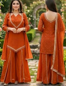 Elegant Orange Kurta Set