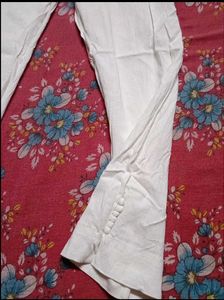 Red &amp; White Pencil Pants Set