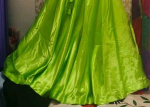 Vibrant Lime Green Ethnic Skirt