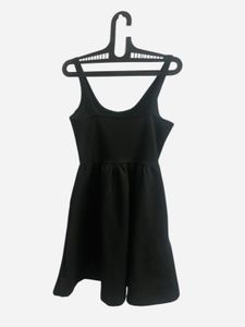 Black Sleeveless Fit and Flare Dress Zudio