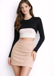 New with tag - Black Ribbed Bust Cropped Top
