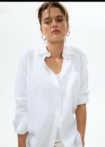 Zara Classic White Button-Down Shirt