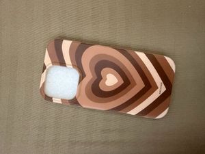 iPhone 16 Pro Brown Heart Pattern Phone Case
