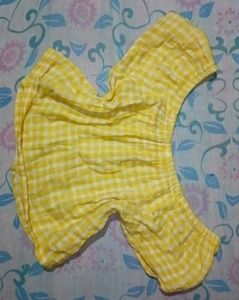 Cute Yellow Gingham Off-Shoulder Top