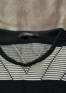Striped Black &amp; White Pullover