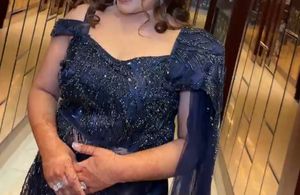 Stunning Navy Blue Embellished Lehenga Choli