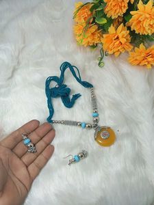 oxidised jewellery neck set