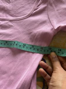 Zara Pink Long Sleeve Bodysuit - Size M