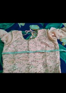 Pink Sequined Kurta n dupatta