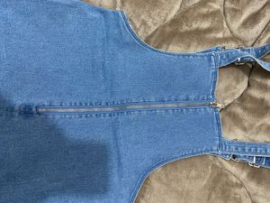 Cute Blue Denim Jumper Dress