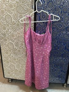 Pink Floral Mini Dress