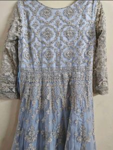 Stunning Blue Embroidered Gown