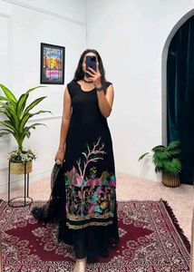 New Festive Kurti Outfit in Black Colour