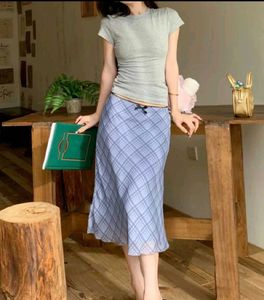 Savana Chic Plaid Midi Skirt