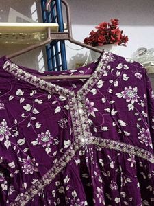 Floral Purple Kurta
