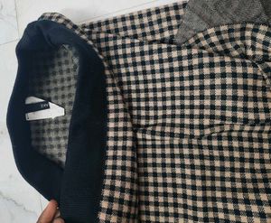 Checked Midi Skirt