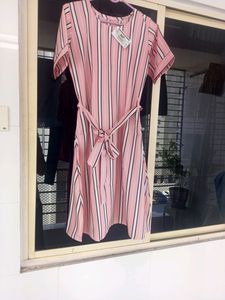 One-piece pink Line DRESS