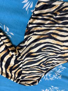 Trendy One-Shoulder Zebra Print Dress