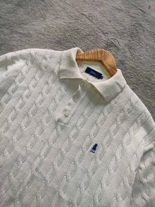 Yale Cable Knit Polo Sweater
