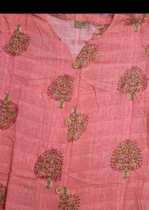 Stylish Pink Kurta with Tree Print