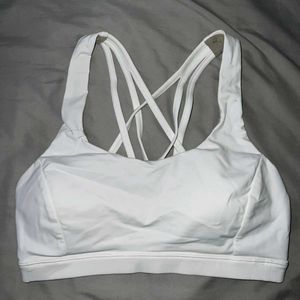 white Sports Bra