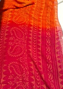 Vibrant Paisley Print Saree