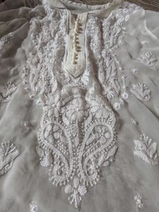 Elegant White Chikankari Kurta