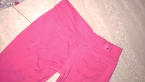 Vibrant Pink Cotton Leggings